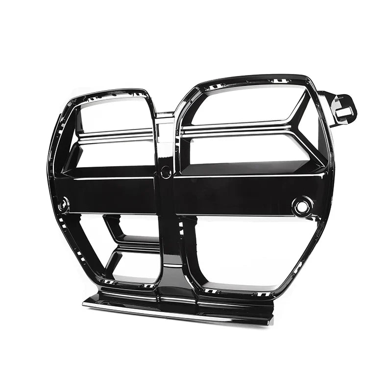 ew BMW grille design for 2020-2025 models: M3, M4, G80, G82, CS models, glossy black ABS material, customization and upgrade