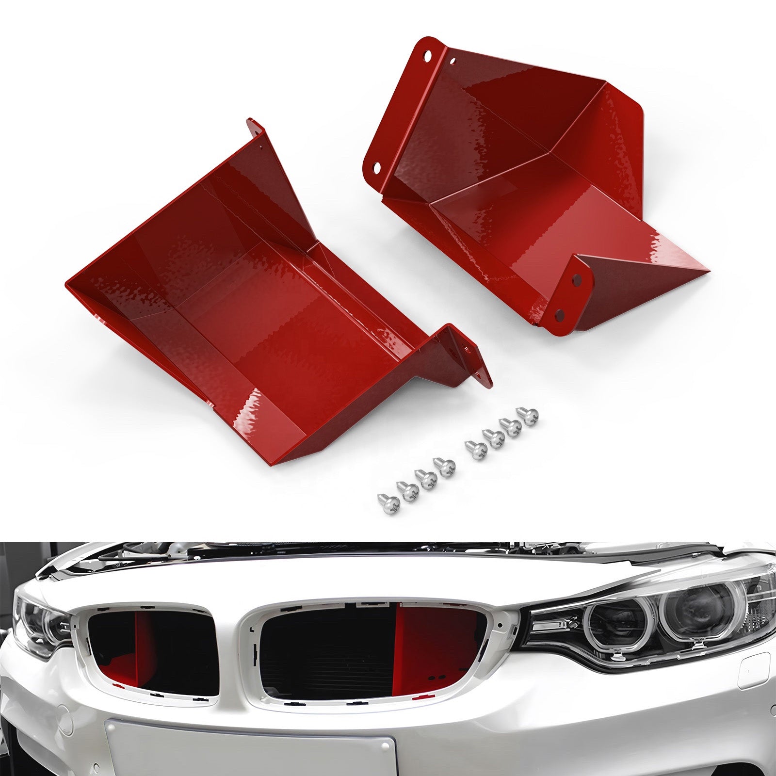 BMW F30/F31 325i/328i/335i with N20/N55 racing-grade aluminum air scoop/intakes