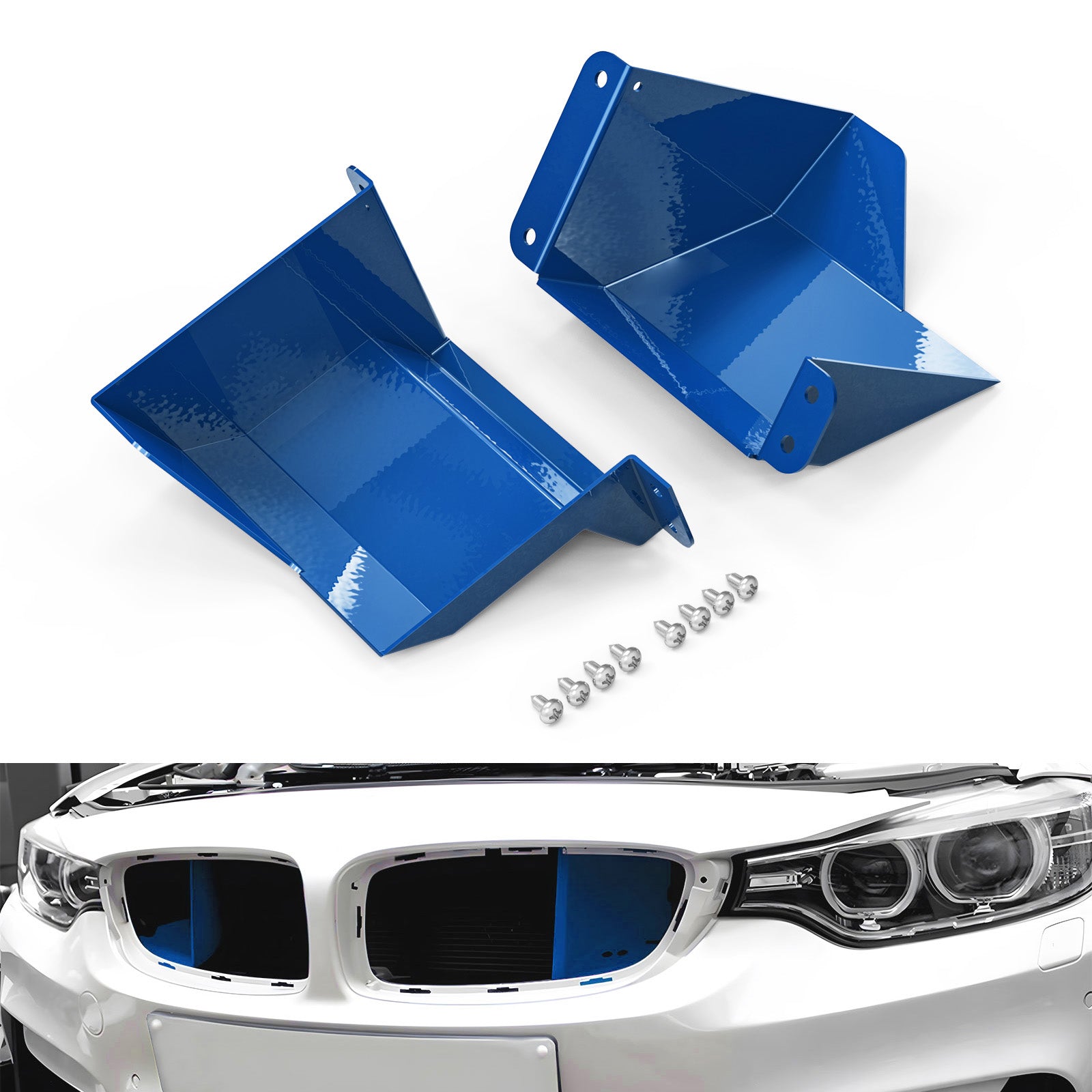 BMW F30/F31 325i/328i/335i with N20/N55 racing-grade aluminum air scoop/intakes