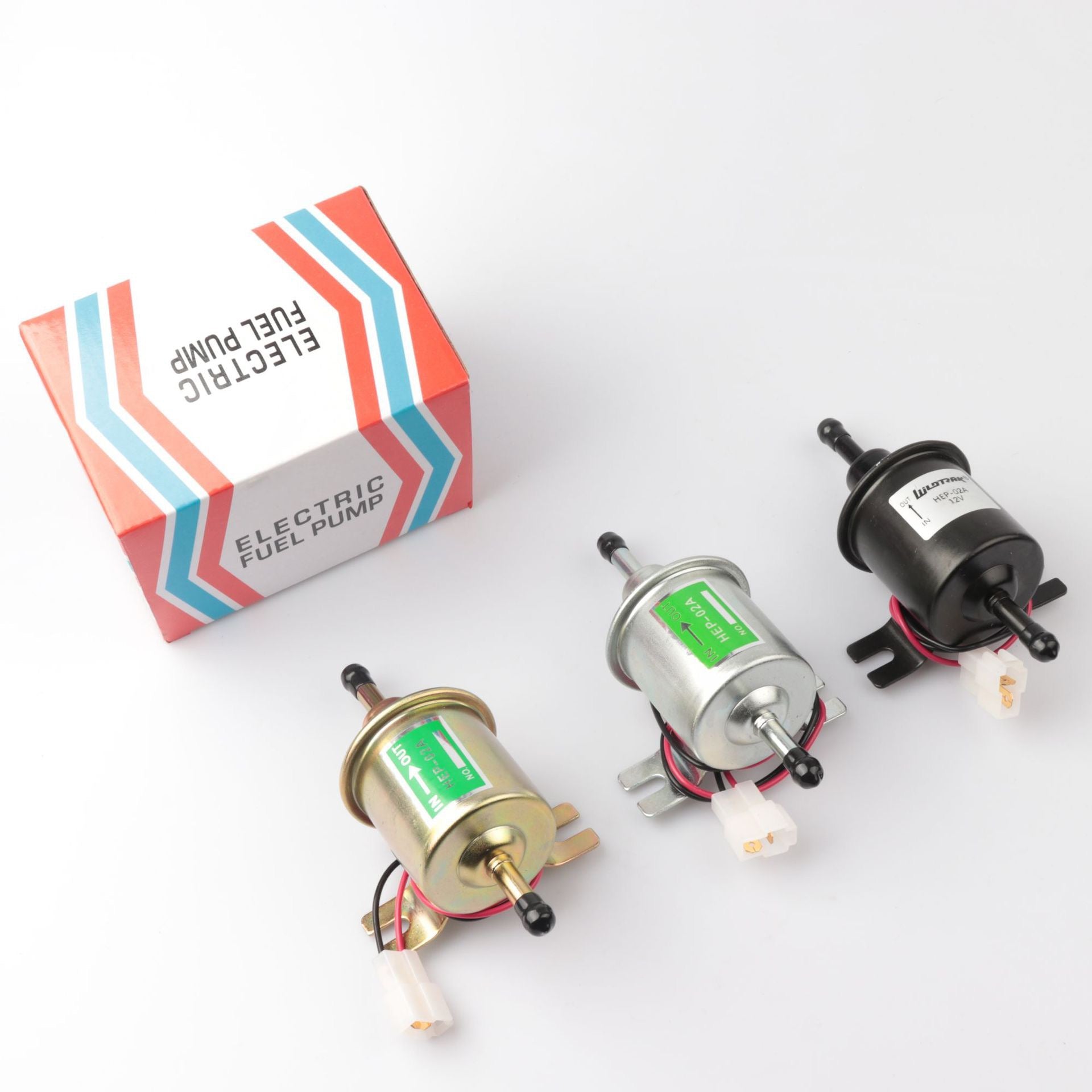 Universal oil pump, diesel pump, HEP-02A fuel pump, electronic pump, 12V/24V, copper-clad aluminium