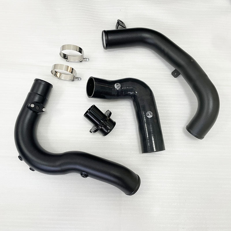 7FIGURES AUTOMOTIVE Stage 2+ MQB Bolt-On Elite Performance Bundle (High-Volume Intercooler, T6061 Aluminum Charge/Boost Pipes & Stainless Downpipe Kit)