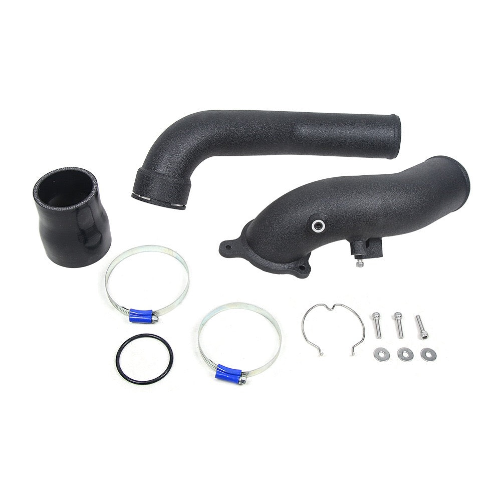 BMW B58 Gen 1 High-Performance Pie-Cut Titanium Charge Pipe Kit (Burnt Blue/Purple Finish)