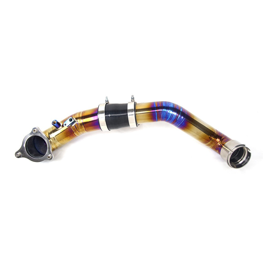 BMW B58 Gen 1 High-Performance Pie-Cut Titanium Charge Pipe Kit (Burnt Blue/Purple Finish)
