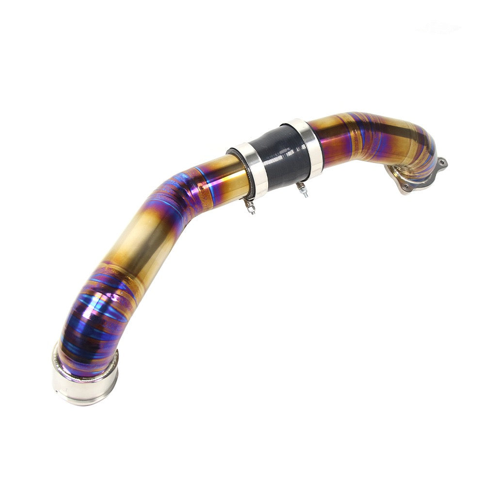 BMW B58 Gen 1 High-Performance Pie-Cut Titanium Charge Pipe Kit (Burnt Blue/Purple Finish)