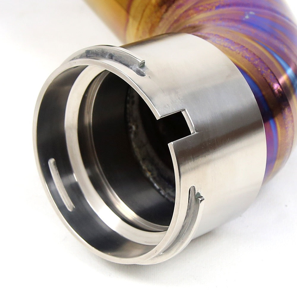 BMW B58 Gen 1 High-Performance Pie-Cut Titanium Charge Pipe Kit (Burnt Blue/Purple Finish)