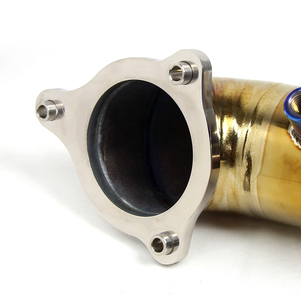 BMW B58 Gen 1 High-Performance Pie-Cut Titanium Charge Pipe Kit (Burnt Blue/Purple Finish)