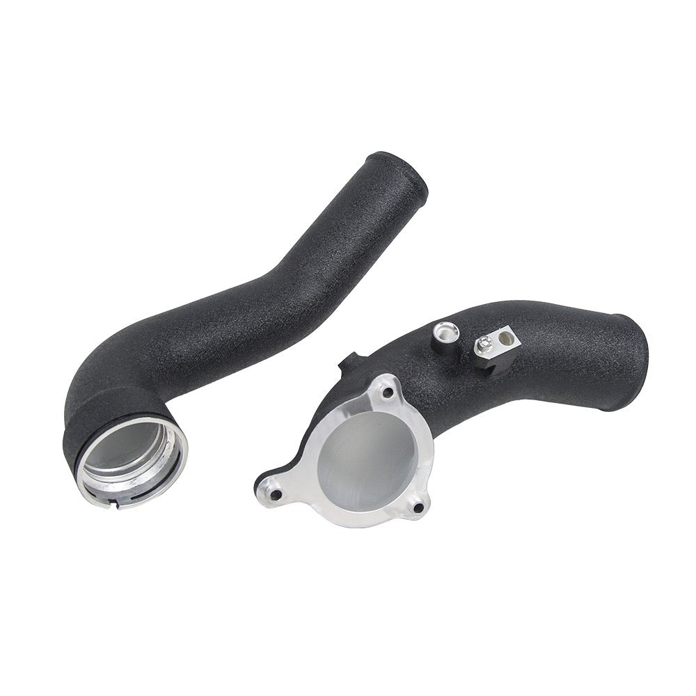 BMW B58 Gen 1 High-Performance Pie-Cut Titanium Charge Pipe Kit (Burnt Blue/Purple Finish)