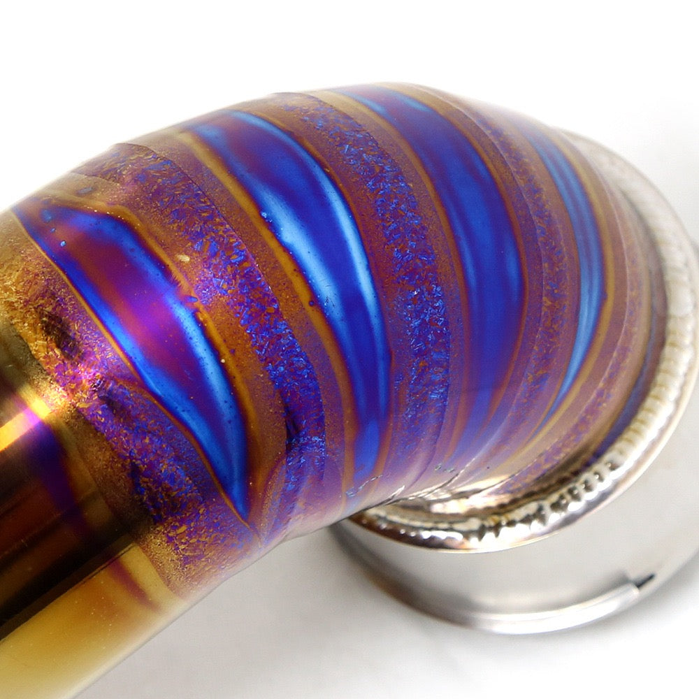 BMW B58 Gen 1 High-Performance Pie-Cut Titanium Charge Pipe Kit (Burnt Blue/Purple Finish)