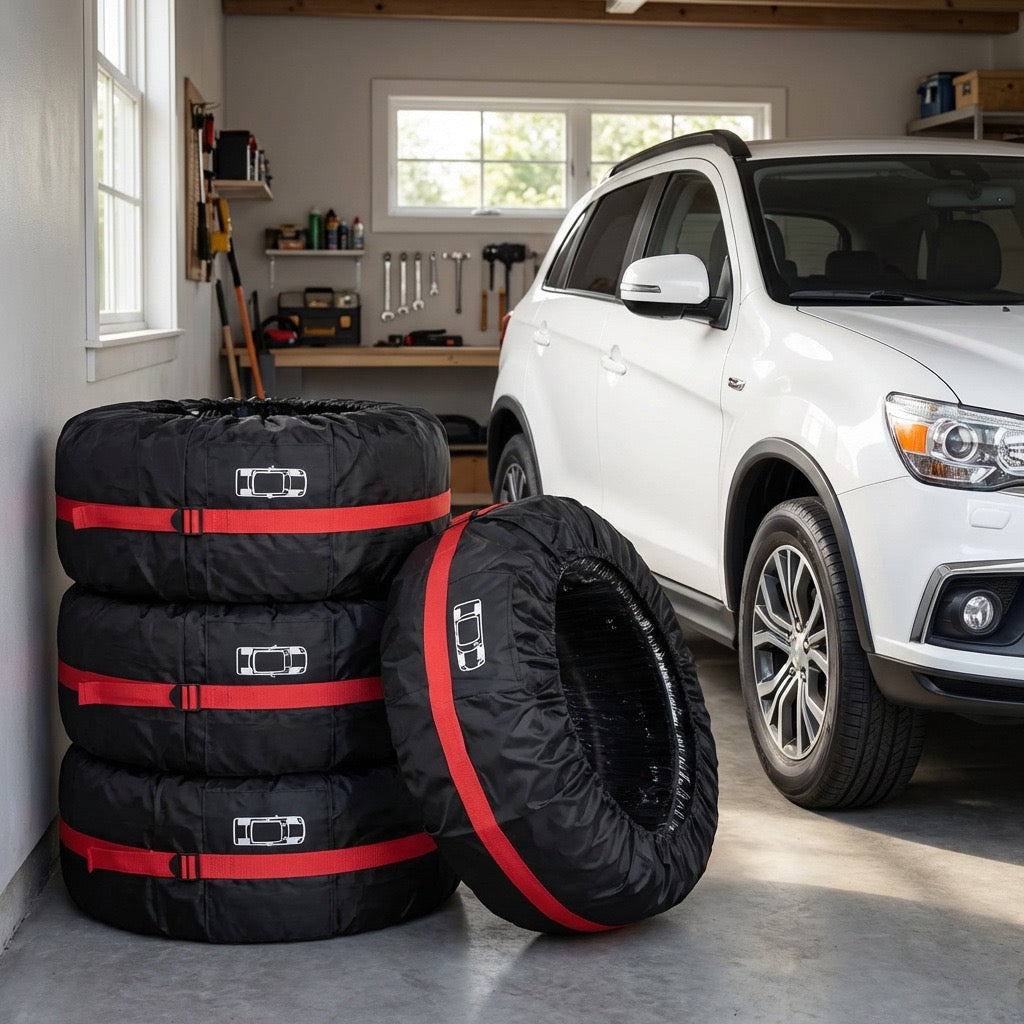 Universal Heavy-Duty Car Tire Cover & Seasonal Snow Tire Storage Bag