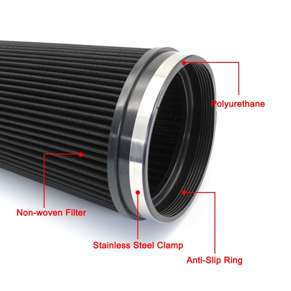 Automotive high-flow air intake modification with mushroom head 150MM air filter, winter mushroom head, universal air filter 6 inches.