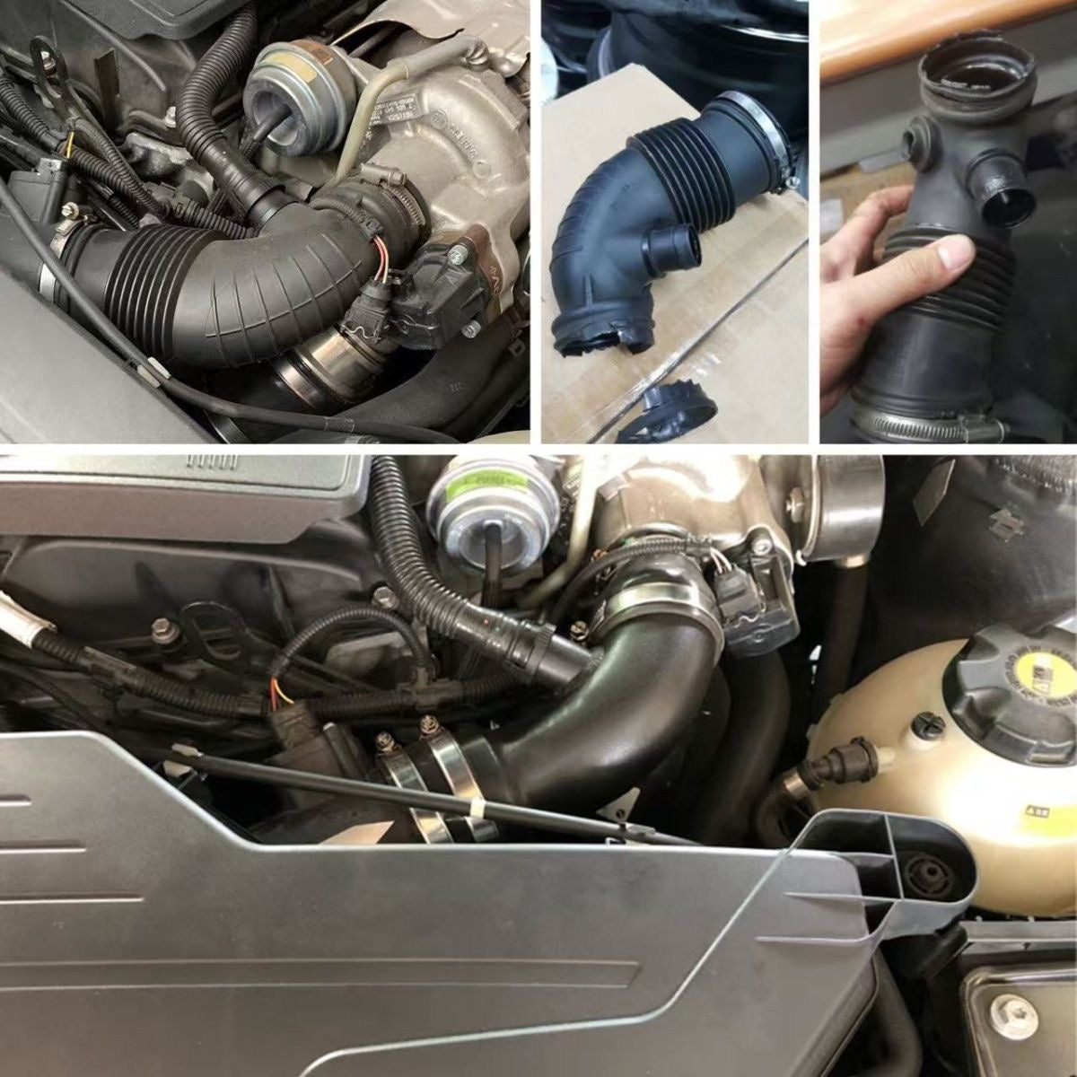 BMW 1 Series, 3 Series (F20/F21/F30/F35) modification of N13 engine turbo intake silicone hose for 116i/118i models.