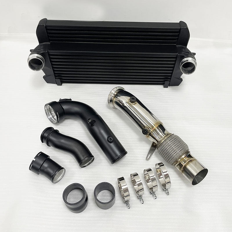 7FIGURES AUTOMOTIVE Stage 2+ Bolt-On Performance Bundle (Upgraded Front Mount Intercooler + Aluminum Charge Pipe & Boost Pipe Kit + Stainless Steel Catless Downpipe)