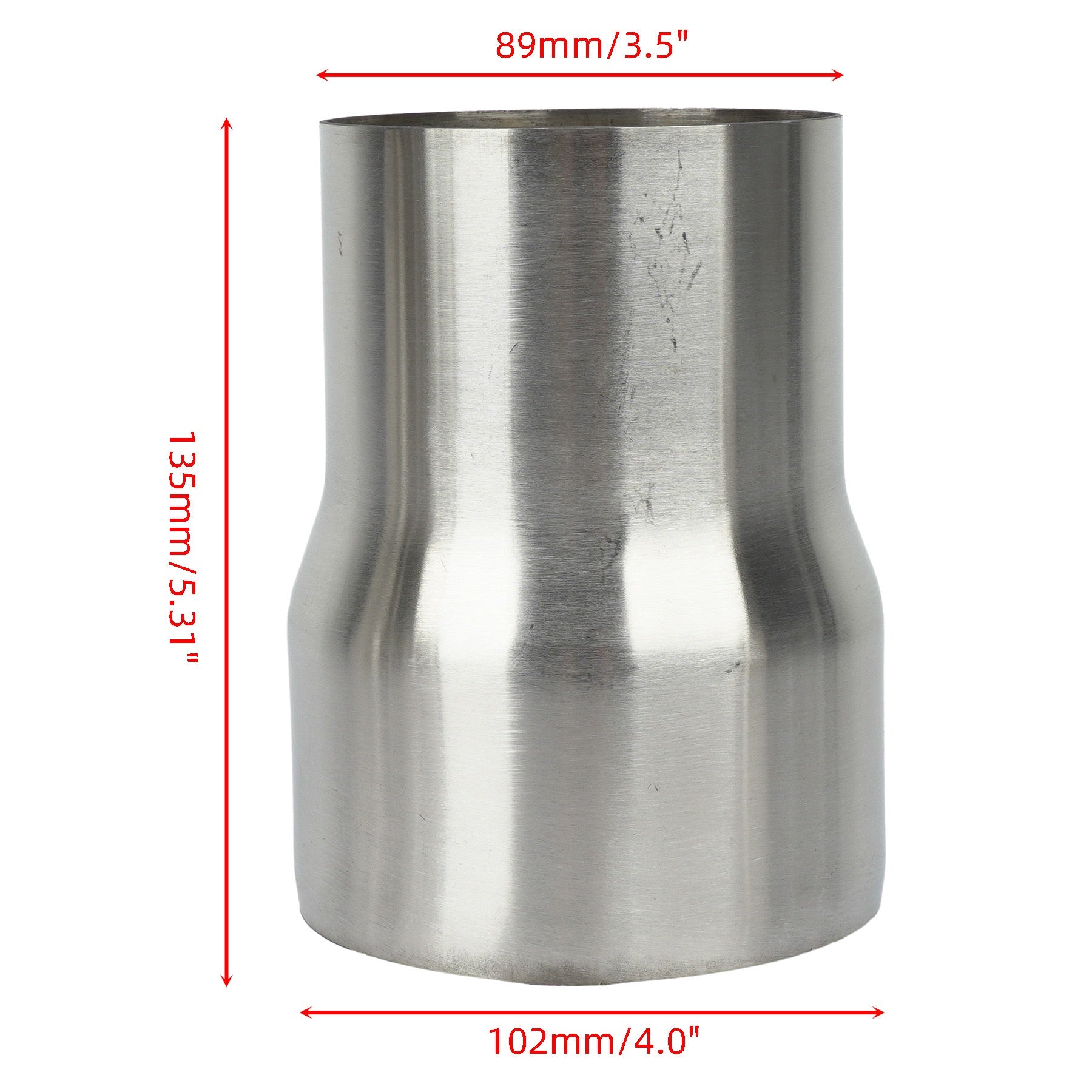 Premium Stainless Steel Exhaust Component Adapter / Reducer Pipe Connector 51/57/63/76/89/102mm