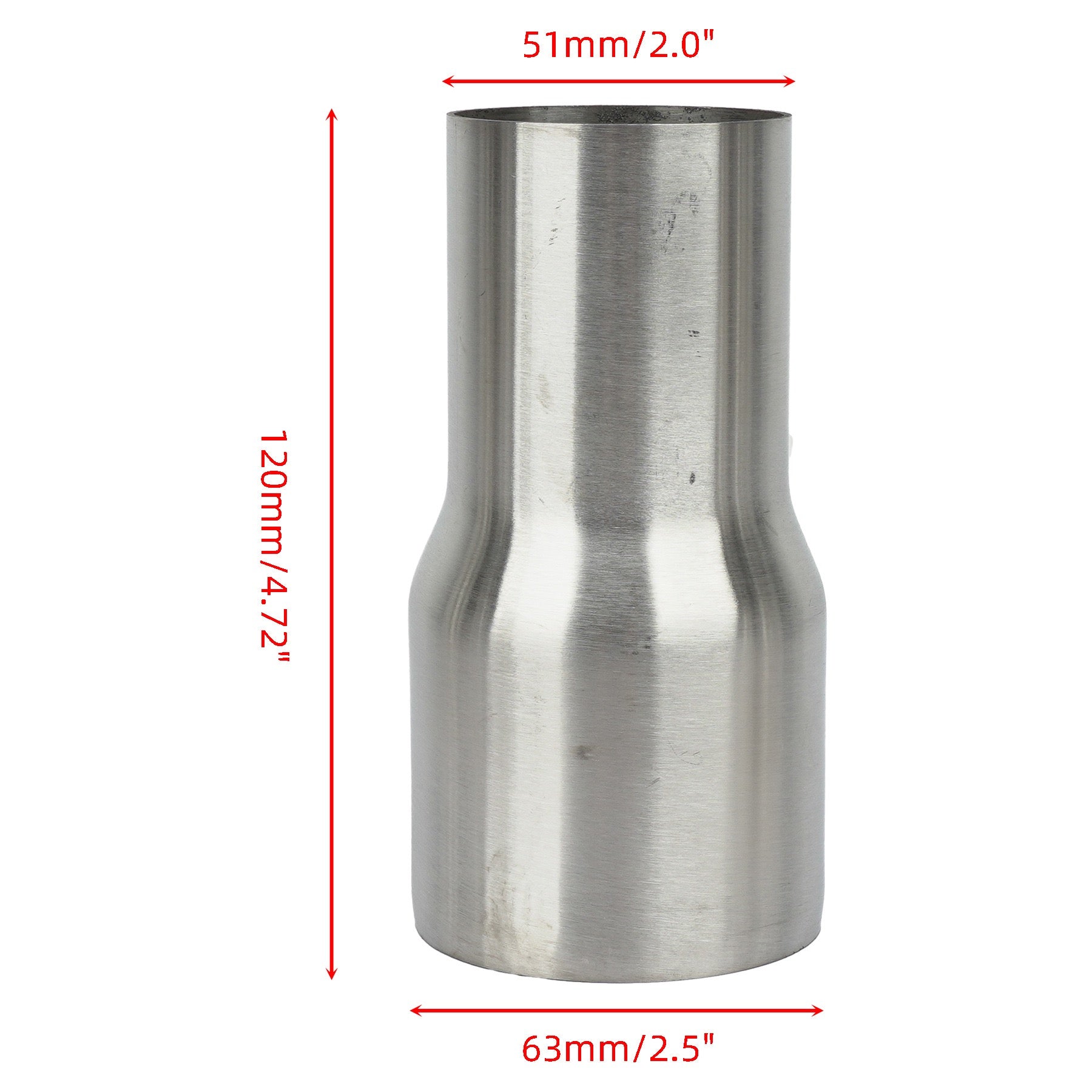 Premium Stainless Steel Exhaust Component Adapter / Reducer Pipe Connector 51/57/63/76/89/102mm