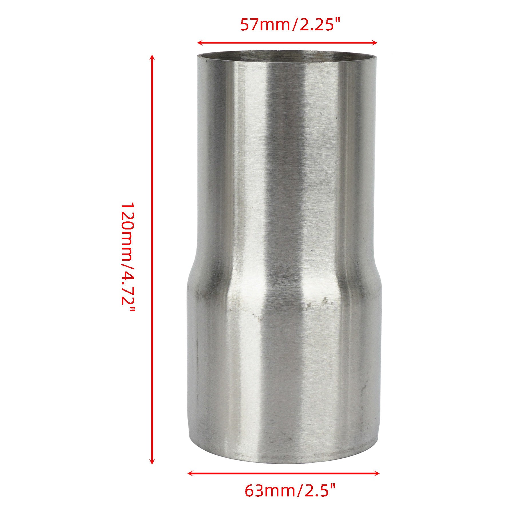 Premium Stainless Steel Exhaust Component Adapter / Reducer Pipe Connector 51/57/63/76/89/102mm