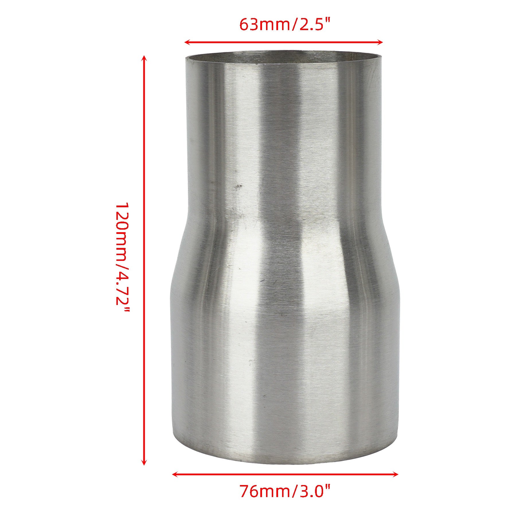 Premium Stainless Steel Exhaust Component Adapter / Reducer Pipe Connector 51/57/63/76/89/102mm