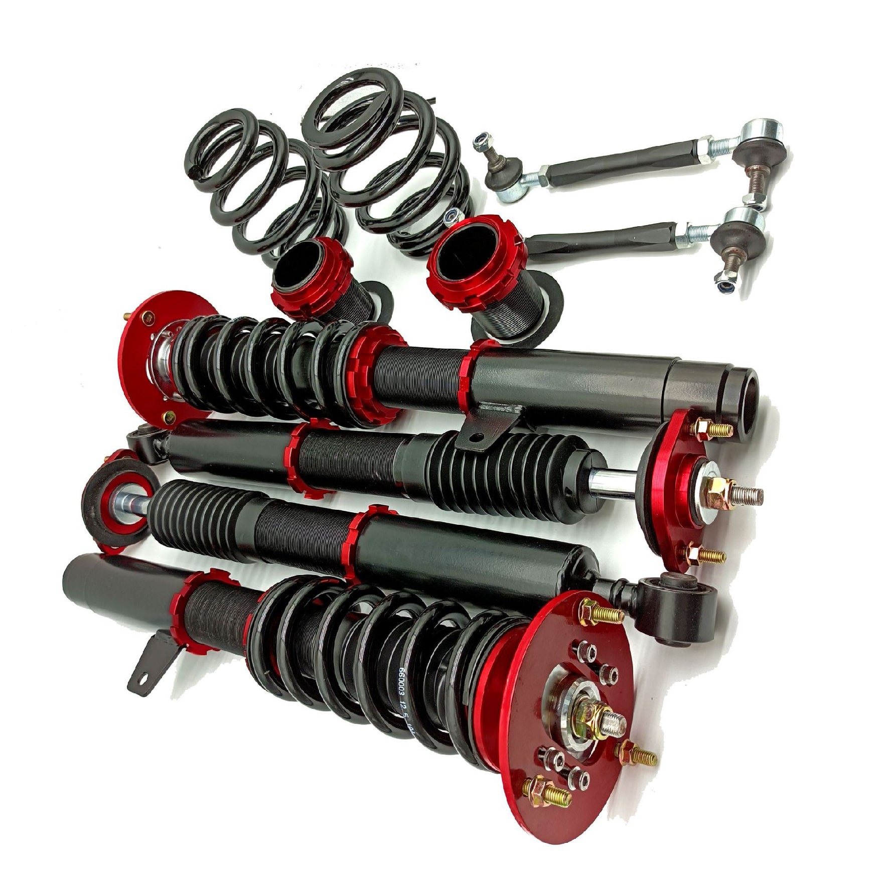 Premium Adjustable Coilover Suspension Kit for BMW F30 3-Series – High-Performance Lowering Kit with Reinforced Camber Plates