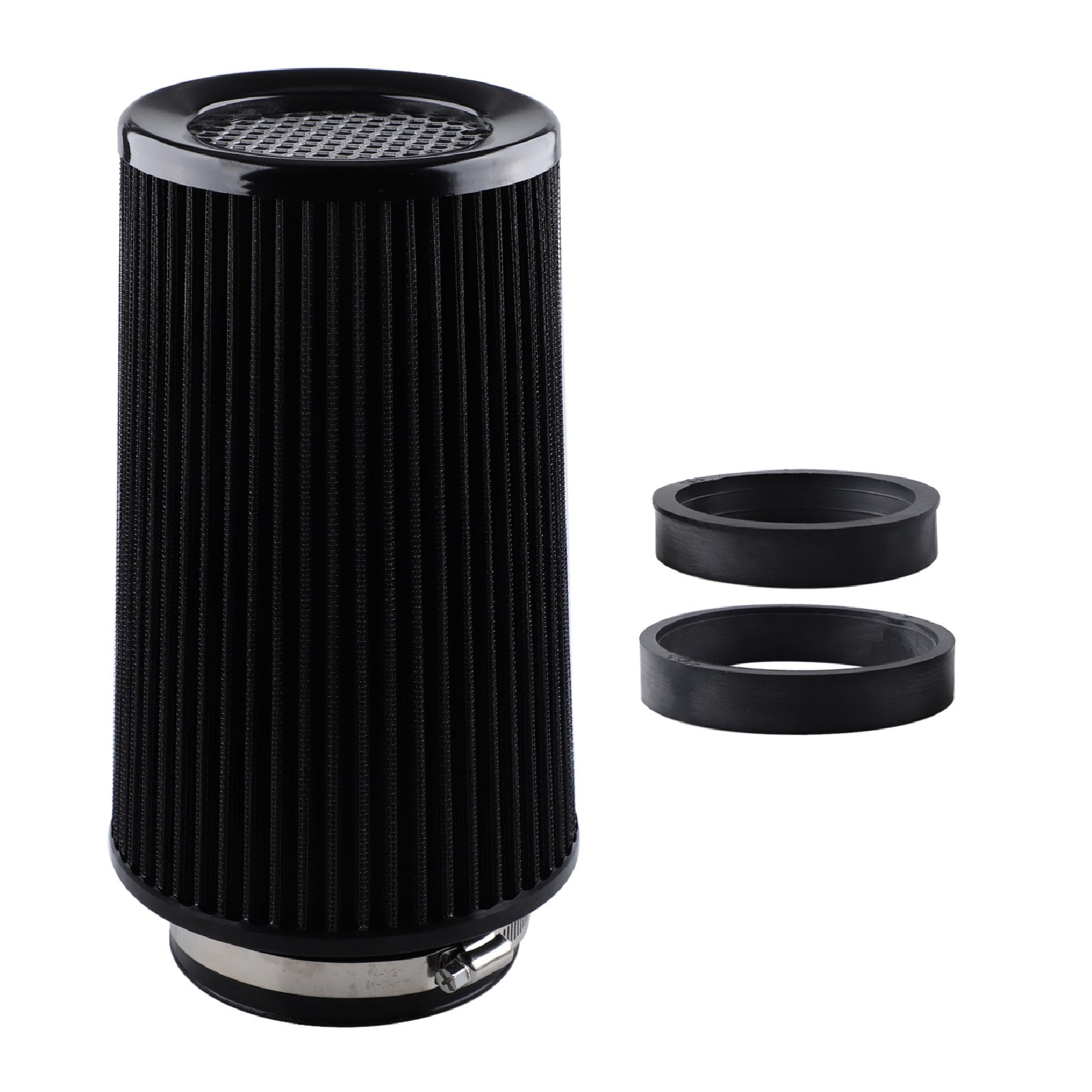 Car modification air filter with high-flow mushroom head filter, intake pipe 76mm, 89mm, 101mm