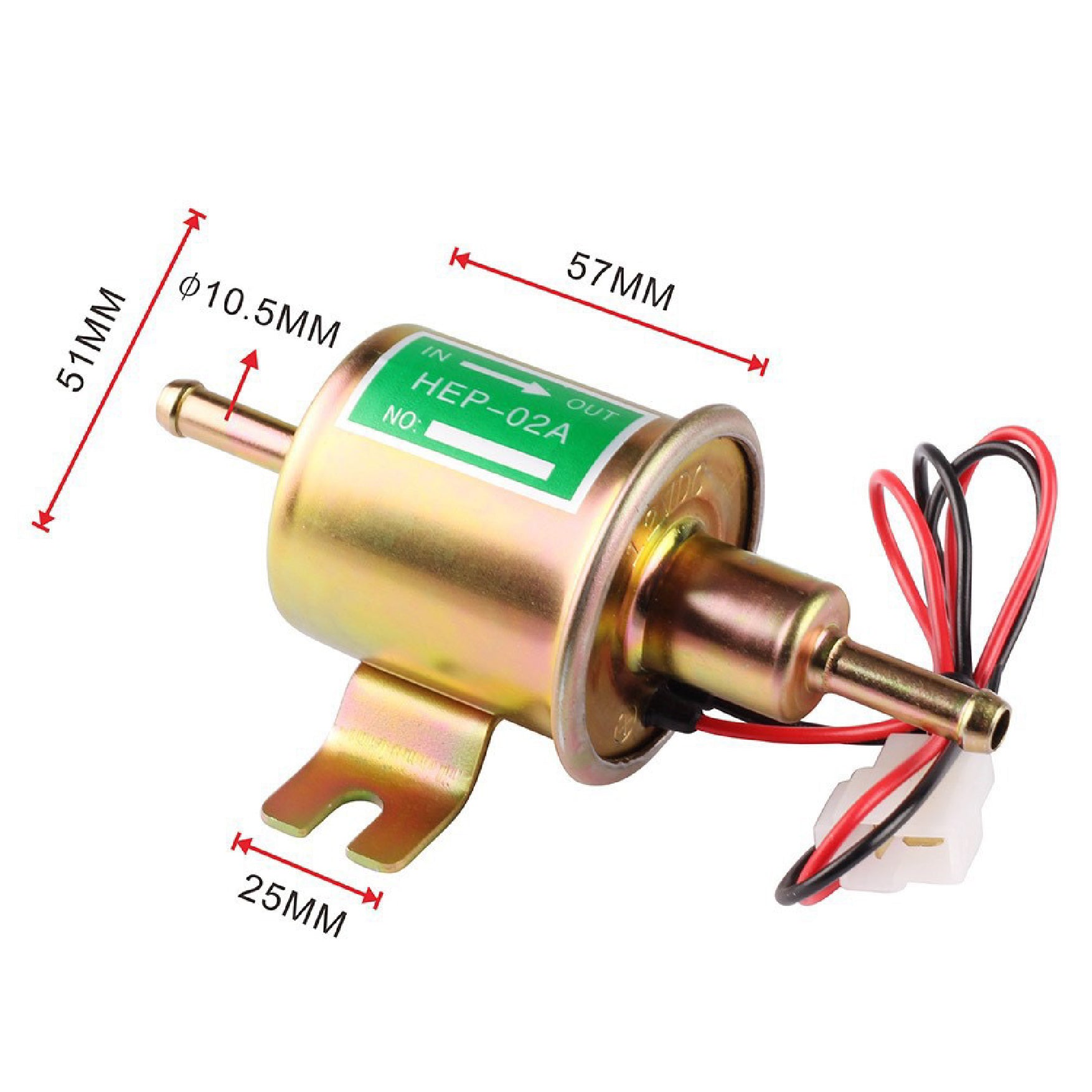 Universal oil pump, diesel pump, HEP-02A fuel pump, electronic pump, 12V/24V, copper-clad aluminium