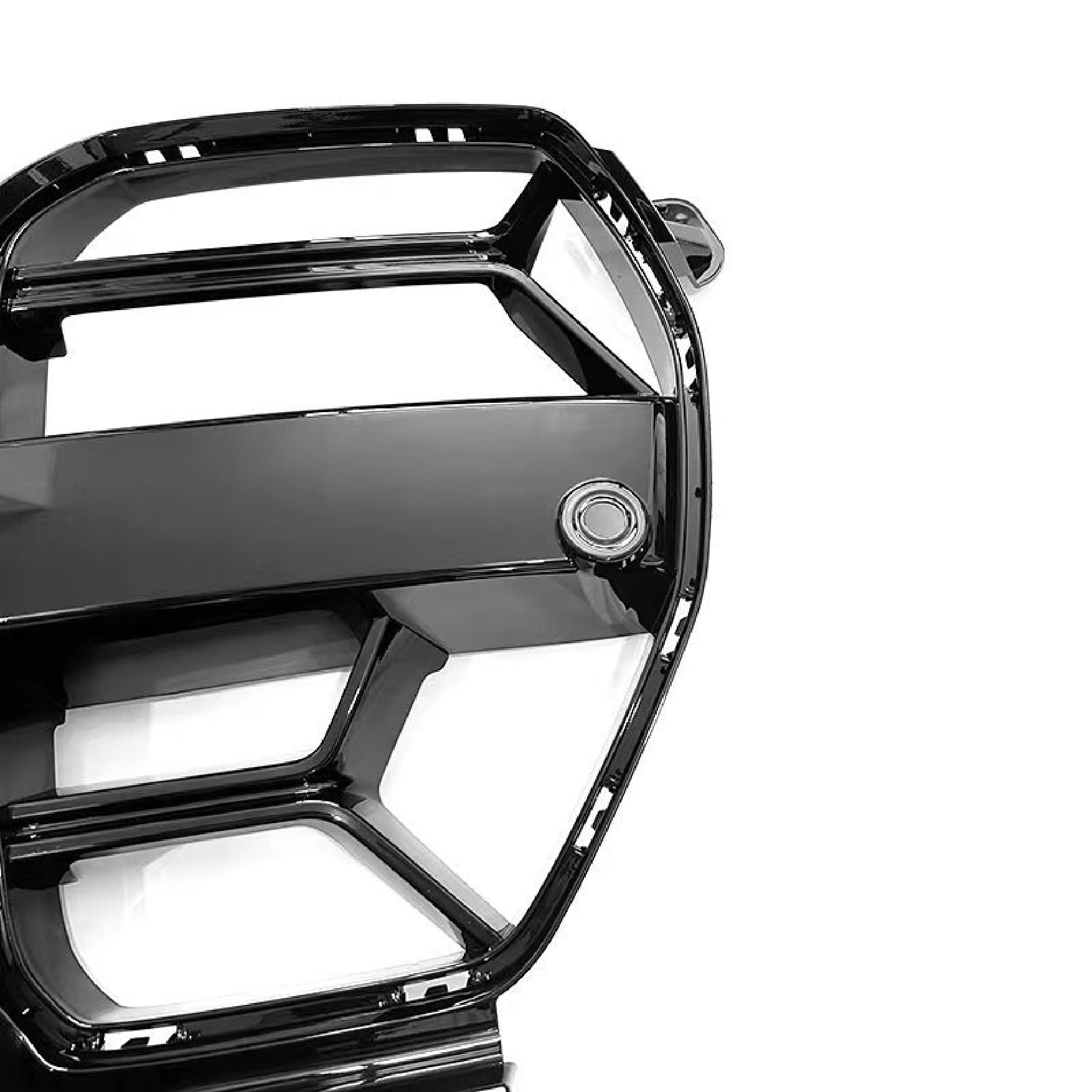 ew BMW grille design for 2020-2025 models: M3, M4, G80, G82, CS models, glossy black ABS material, customization and upgrade