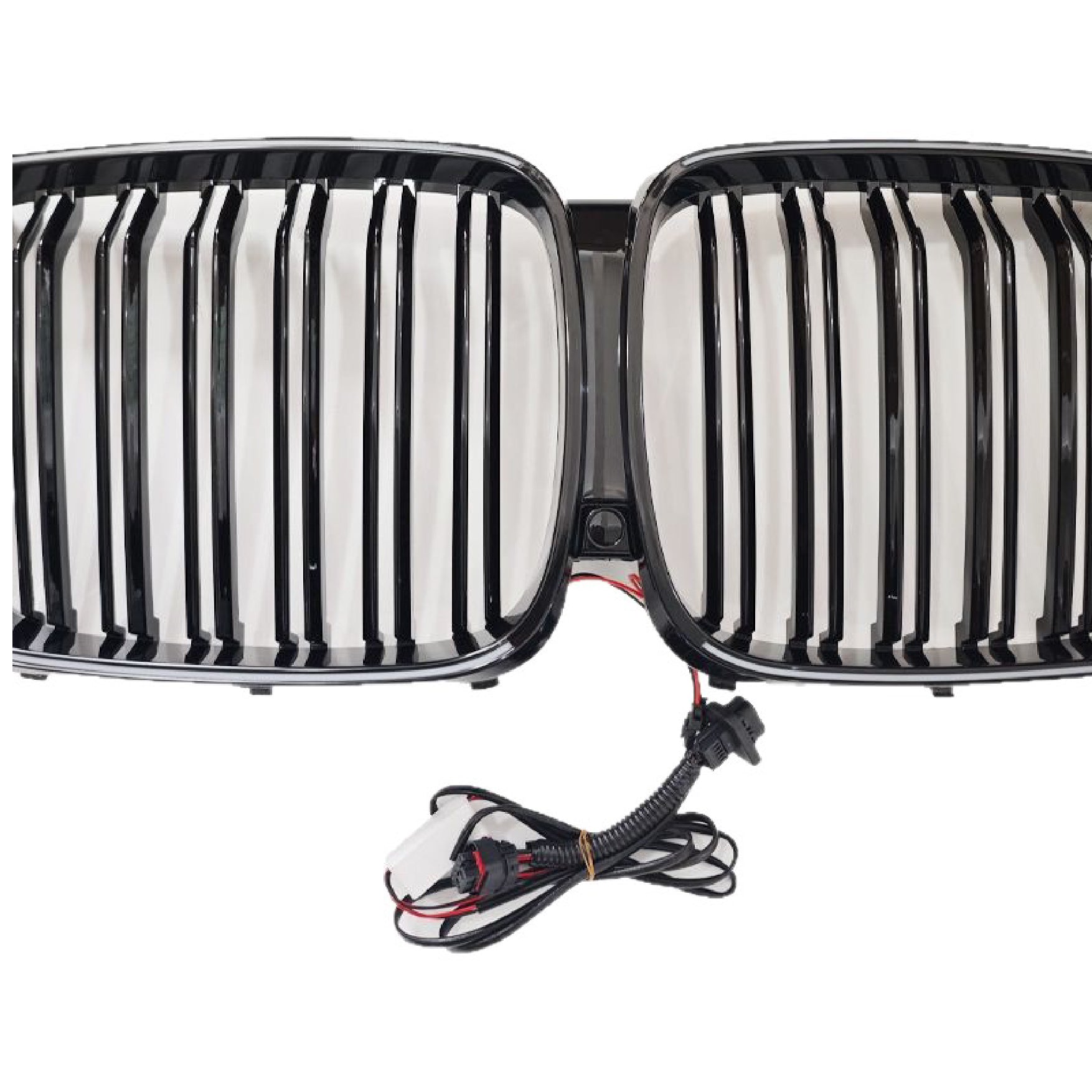 BMW X5 frame grille, 2019-2022 model G05, double-line bright black luminescent strip with lights, LED BMW 5 Series modification