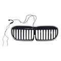 BMW 7 Series G12 grille, 2019-2022 model, modified LED with lights, black ABS material. BMW 7 Series modification parts