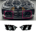 2020-2024 model BMW M3 M4 G80 G82 MP variants with front grille and air intake opening, Imported G80/G82 Air Intake Bar, Gloss Black Modification Parts