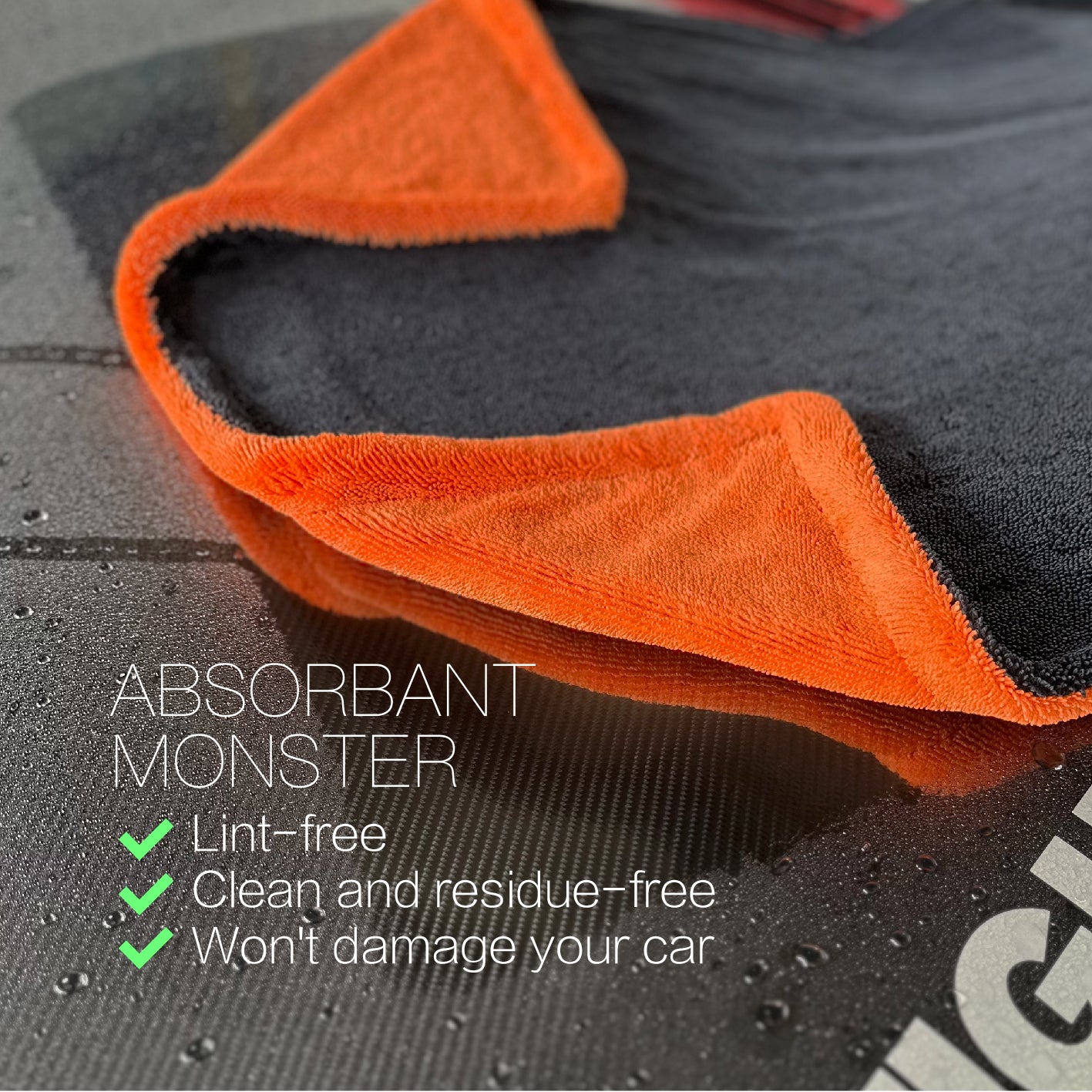 1200GSM Twisted Loop Microfiber Car Drying Towel | Premium Edgeless, Scratch-Free Auto Detailing Cloth