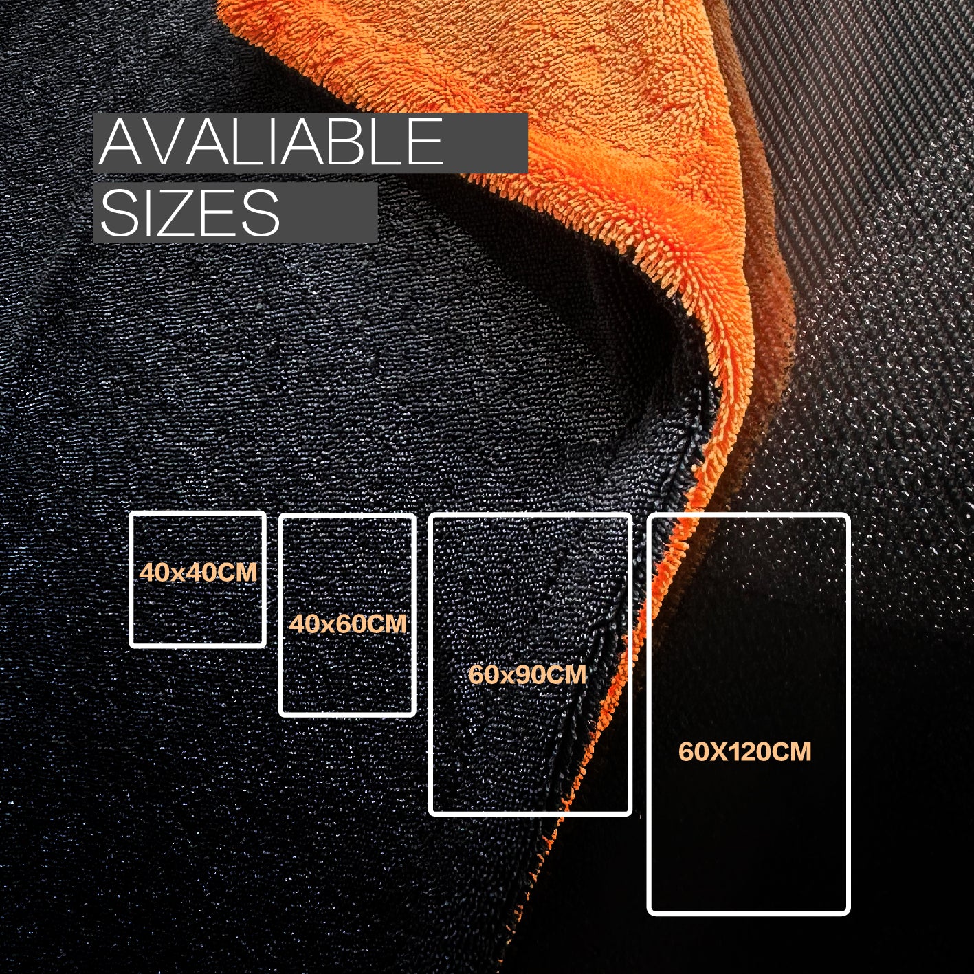 1200GSM Twisted Loop Microfiber Car Drying Towel | Premium Edgeless, Scratch-Free Auto Detailing Cloth