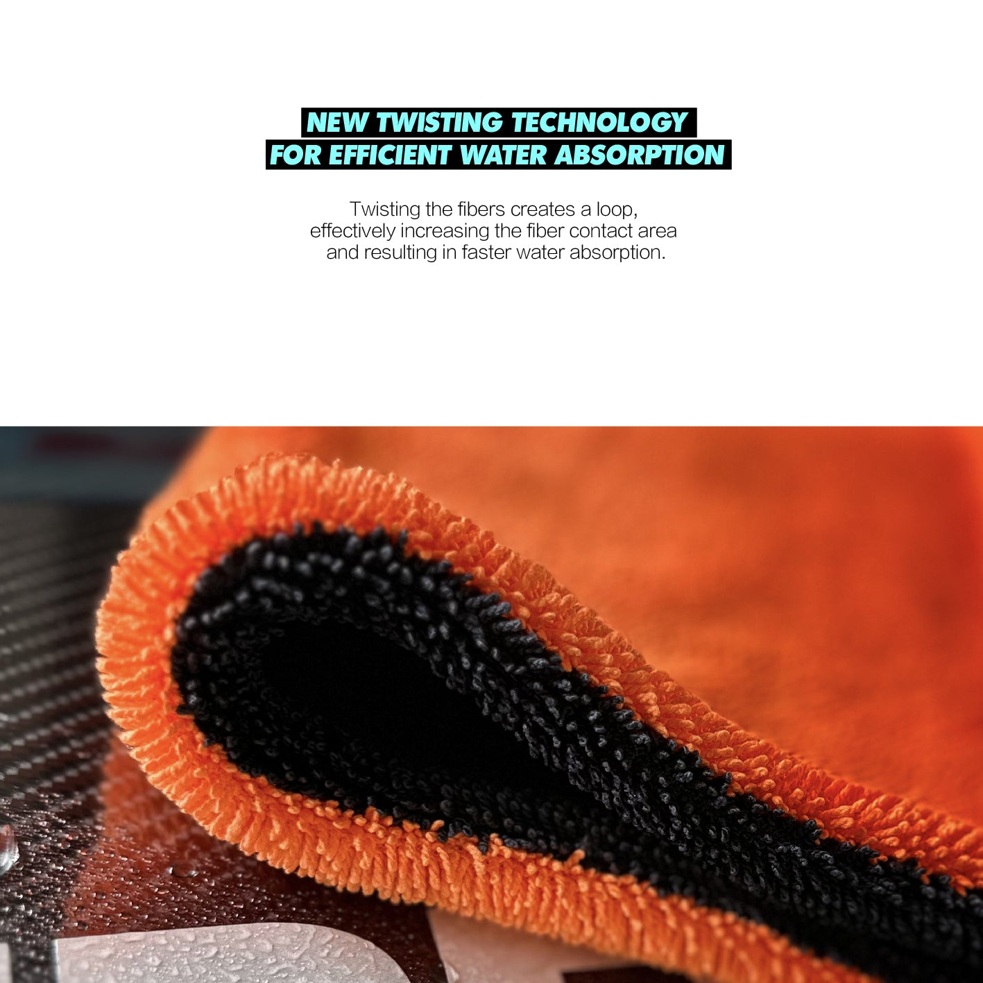 1200GSM Twisted Loop Microfiber Car Drying Towel | Premium Edgeless, Scratch-Free Auto Detailing Cloth