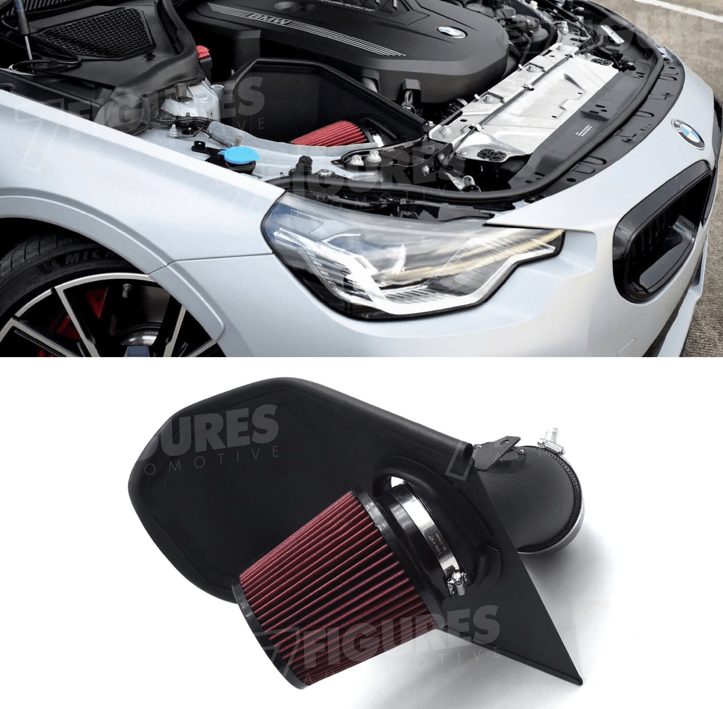 High-Flow Cold Air Intake System Filter Kit for BMW B58 3.0L – Fits M140i M240i 340i 440i (2016+)